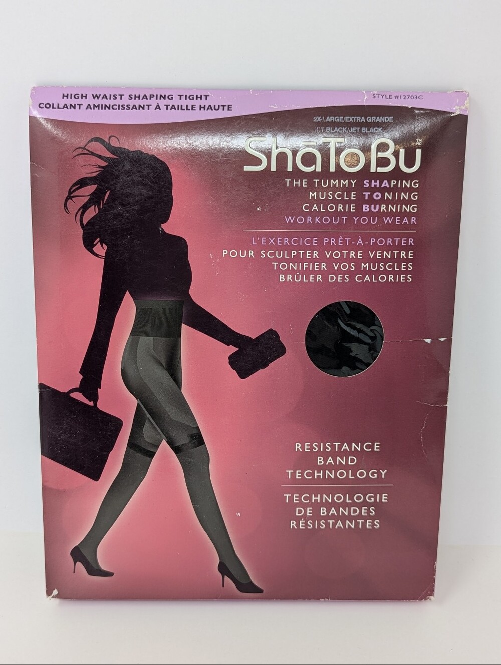 ShaToBu High Waist Tummy Shaping Tight 2XL Jet Black D